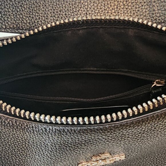 Coach Gray Metallic Hobo Pebble Leather Shoulder Bag - Picture 13 of 13